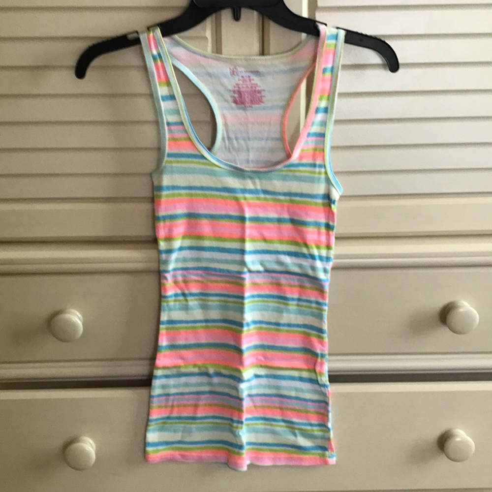 Rainbow stripe tank top